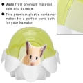 Miniatyrbillede 3 af 5: Sand Hamster, Sandbad til kæledyr, Hamster Sandbad i plast, Sandbadsbeholder, Sandkasse (gul)