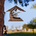 Miniatyrbillede 3 af 5: DIY Foderhus Udendørs Havefoderautomat Træ Økovenlig Nem At Bruge Kolibri