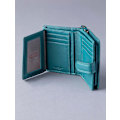 Miniatyrbilde 4 av 5: Liten skinnveske med flik i teal