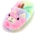 Miniatyrbild 1 av 4: Pojkar Flickor Varmt Plysch Djurtofflor Barn Vinter Inomhus Hushållsskor alpaca 5-6 toddler