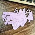 Miniatyrbillede 3 af 5: Forest Tree Wood Metal Cutting Dies Embossing Stencil Diy Scrapbooking Template