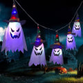 Miniatyrbilde 4 av 5: 1 sett Halloween LED-lyssnor Stoff Halloween dekorative lys Festival arrangement lys