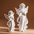 Miniatyrbillede 4 af 5: Harpiks Skytsengel Figur - Havefigur - Vinger - Sød Pige