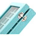 Miniatyrbillede 2 af 4: Fløjlsglas Smykker Ring Display Organiser Box Bakke Holder Øreringe Opbevaringsæske (sort)