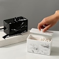 Miniatyrbillede 4 af 5: Marmor Tekstur Resin Tandstikholder Bærbar Tandstikbeholder 2