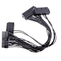 Miniatyrbillede 3 af 5: 30 cm ATX 24-bens han til 24-bens hun strømforsyningsforlængerkabel 18 AWG