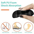 Miniatyrbillede 2 af 4: 2 Par Toe Plugs Bløde Svampe Halv Indlæg Genanvendelige Toe Filler Indlæg Sko Justerbar Stor Fod Støtte Pude Unisex Sko Indlæg black m