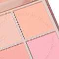 Miniatyrbillede 5 af 5: 4 Farver Blush Palette - Bærbar Mættet Alsidig Presset Makeup Blush Palette Til Kvinder