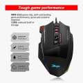 Miniatyrbilde 2 av 2: C-13 Kablet Gaming Mus 13 Programmerbare Knapper Justerbar 10000dpi Rgb Lysbelte 128kb Ombordminne Innebygd Motvektmekanisme