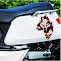 Miniatyrbillede 3 af 5: Vred Ulv Bilsticker, Ulv Bilsticker 3D Bilsticker Ulvehoved 3D Sjove PVC Sticker Bildekoration Sticker