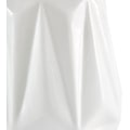 Miniatyrbillede 4 af 4: Rivet Moderne Vinkelformet Stengods Vase, 36,5 cm Høj, Hvid