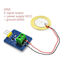 Pikkukuva 2 / 5: Keramiikka Analog Piezo-värähtelyanturimoduuli Arduino DIY-sarjalle (5 kpl pakkaus) Ek1952