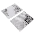 Miniatyrbild 5 av 5: Plastpräglingsmapp Clear Concave Convex Texture DIY Craft Mallar - 2 st för inbjudningar, kuvert, kort