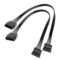 Miniatyrbilde 1 av 3: 2 stk Molex Ide 4-pin hann til 15-pin hunn Sata strømomformer