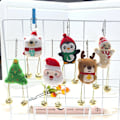 Miniatyrbilde 3 av 9: Ny juledukke anheng DIY julenissen pepperkake mann elg brosje tilbehør hårtilbehør klestilbehør santa claus bead chain style