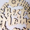 Miniatyrbillede 4 af 5: Træplade Bedste Mor Blomster Glædelig Mors Dag Pynt Lasercut Håndværk