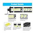 Pikkukuva 5 / 5: Led-valopalkki Spot Flood Combo Beam Slim Single Row Led-ajovalaisin Maastoajovalot Led-työvalo