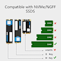 Miniatyrbillede 4 af 5: 2280 Pci-e Nvme Heatsink til M.2 Ssd Solid State Harddisk Varmedissipator Kobber