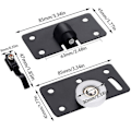 Miniatyrbillede 2 af 5: 30mm Nylon Skydedørs Hjul Kits Møbler (2 sæt, sort)