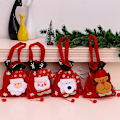 Miniatyrbillede 2 af 5: Fritidspose 4 stk. Julegavepose med snøre i non-woven stof Bærbar julegavepose med snøre Julegavepose i non-woven stof Julemandstegninger