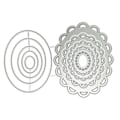 Pikkukuva 1 / 5: Pitsi Oval Nesting Frame Metallileikkuuterät Stencil Diy Scrapbooking Kohokuviointityökalu Die Cuts Paper Card Album Template