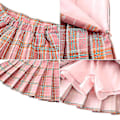 Miniatyrbild 4 av 5: Flickor hög midja plisserad dragkedja tennis stil skridskoåkare minikjol (barn) pink plaid 100cm  1-2 years