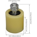 Miniatyrbilde 4 av 5: 2 stk Nylon Stål Flat Roller Hjul 6201 M12 Skrue Kompatibel Skyvedør