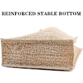 Miniatyrbillede 4 af 5: 2 Pak Burlap Tote Tasker med Burlap Håndtag - Genanvendelige Indkøbstasker til Svømning, Fiskeri og Indkøb