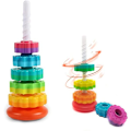 Miniatyrbillede 2 af 5: Baby Spinning Wheel Toy Rainbow Spin Tower Stacking Toys for Toddlers