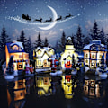 Miniatyrbild 2 av 5: 10 st julscen by belysning hus set jul belysning prydnad