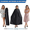 Miniatyrbilde 3 av 5: Bærbar garderobe Instant Privacy Changing Tent For Beach Car Boat Dancers