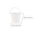 Miniatyrbillede 2 af 3: 8 stk. 8 stk. Miniature Tinplate Spand Miniature Blomsterspand Tinplate Blomsterspand Mini Planter Spand Til Hjemmet (beige)