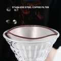 Miniatyrbillede 5 af 5: Genanvendelig Hæld-over Kaffe Filter Mesh Papirløs Kaffe Filter Rustfrit Stål Kegle Filter 3 Til 4 Kopper