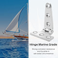 Miniatyrbillede 4 af 5: 2 stk. Heavy Duty T-hængsel 316 rustfrit stål Marine Grade Casting