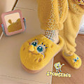 Miniatyrbild 5 av 5: Kawaii Spongebob Fyrkantiga byxor Barn och vuxen par bomullstofflor Alla och halv inklusive varma halkfria vintersofflor all 26-27 inner 17.5cm