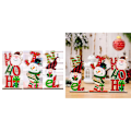 Miniatyrbild 2 av 5: Multifunktionella julgransprydnader i trä 3-pack tomte snögubbe prydnad