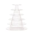 Miniatyrbild 1 av 4: Macaron Cake Display Stand 6-lager Rund Plast Cake Tower Stand