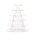 Miniatyrbillede 1 af 4: Macaron kage display stativ 6-lags rund plastik kage tårn stativ