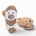 Pikkukuva 2 / 3: Poikien ja tyttöjen lämpimät plyysiset eläintossut lapsille talven sisätossut teddy dog 5-6 toddler