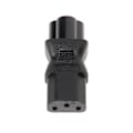 Miniatyrbilde 1 av 5: IEC 320 C13 hunn til C6 hann 3-pin kløverblad pluggkonverter AC strømadapter