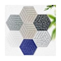 Miniatyrbild 3 av 5: Ljudisolerade paneler hexagon självklevande, 12 st akustikpanel, ljuddämpande panel för studio av