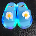 Miniatyrbillede 1 af 3: Børns Enhjørning Tøfler Lysende Super Søde Tøfler Glød I Mørket Sommersko_Newway chrysanthemum blue 24 25