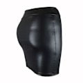 Miniatyrbild 5 av 5: Kvinnors minikjol enfärgad hög midja smal passform stretchig matt konstläder mysig pendlare bodycon kjol streetwear wine red s