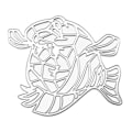 Miniatyrbillede 1 af 5: Pufferfish Metal Skæredør Stencil Diy Scrapbooking Album Papirkort Skabelon Form Embossing Kunsthåndværk Dekoration