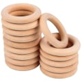 Miniatyrbilde 1 av 5: 15 stk. Tretrenger, Makrame Tretrenger for DIY Håndverk Anhengsforbindelser Smykkefremstilling (55 mm)