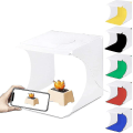 Miniatyrbillede 1 af 5: Fotoboks 7,8 tommer / 20 cm Mini Foldbar Lysboks Bærbar 550lm Lyspanel