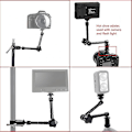 Pikkukuva 2 / 5: 7 tai 11 tuuman säädettävä kitka-nivelvarsi Super Clamp Slr Lcd -näytölle Led-valokamera-lisävarusteille Gopro Hero