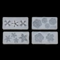 Miniatyrbillede 1 af 5: 4 stk. Blomster Siliciumforme Til Diy Smykker Uv Expoy Stor Klar Vedhæng