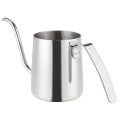 Miniatyrbild 5 av 5: Häll-över kaffekanna, rostfritt stål gåshalskanna bärbar mini 250 ml lång smal pip dropp kaffe tekanna utan lock för hemmakontor[med