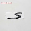 Miniatyrbild 1 av 5: Baklucka Dekal S-Logotyp för Cayenne Bilstjärna Emblem 82 x 38 gloss black